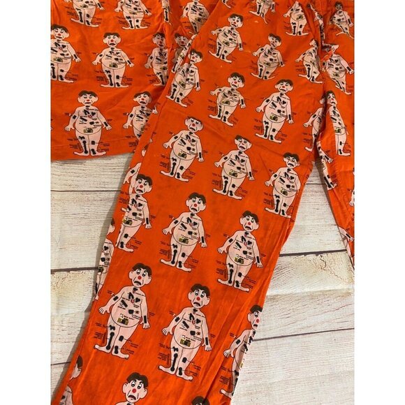 Vintage Hasbro Men's 2001 Orange Operation Pajama Set Y2K - Large - Picture 3 of 10